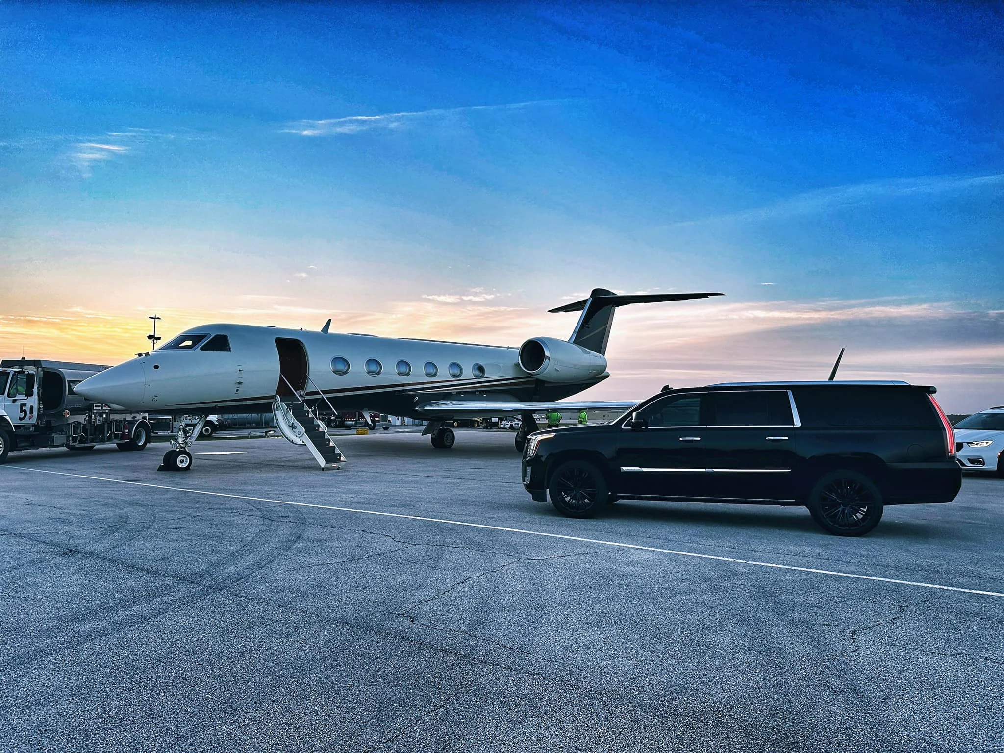 airport charter flight with private car service